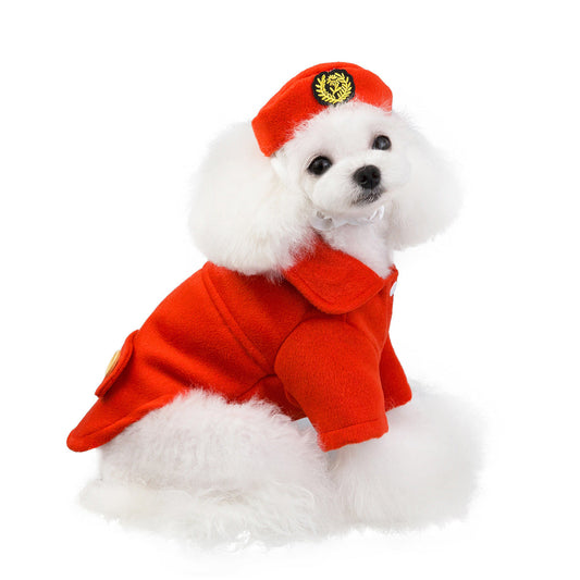 Pet / Dog / Cat Toby's 2 Piece woolen Coat with Cap